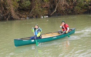 Val racing in canoe